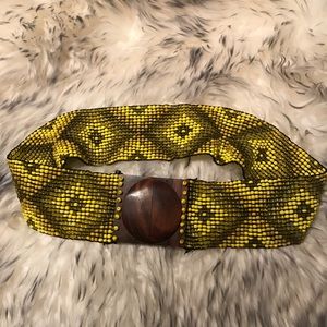 Anthropologie Elastic Beaded Belt
